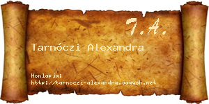 Tarnóczi Alexandra névjegykártya